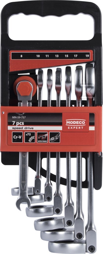 Komplet kluczy płasko-oczkowych - MN-59-757